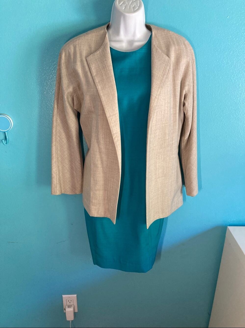 Isaac Mizrahi Women Blazer Wool 6 Vintage 90s Runway Archive Cream M S